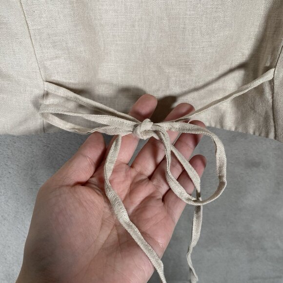Love Tree Tailored Vest Top Women’s L Linen Blend Button Up V Neck Minimalist - Picture 7 of 11